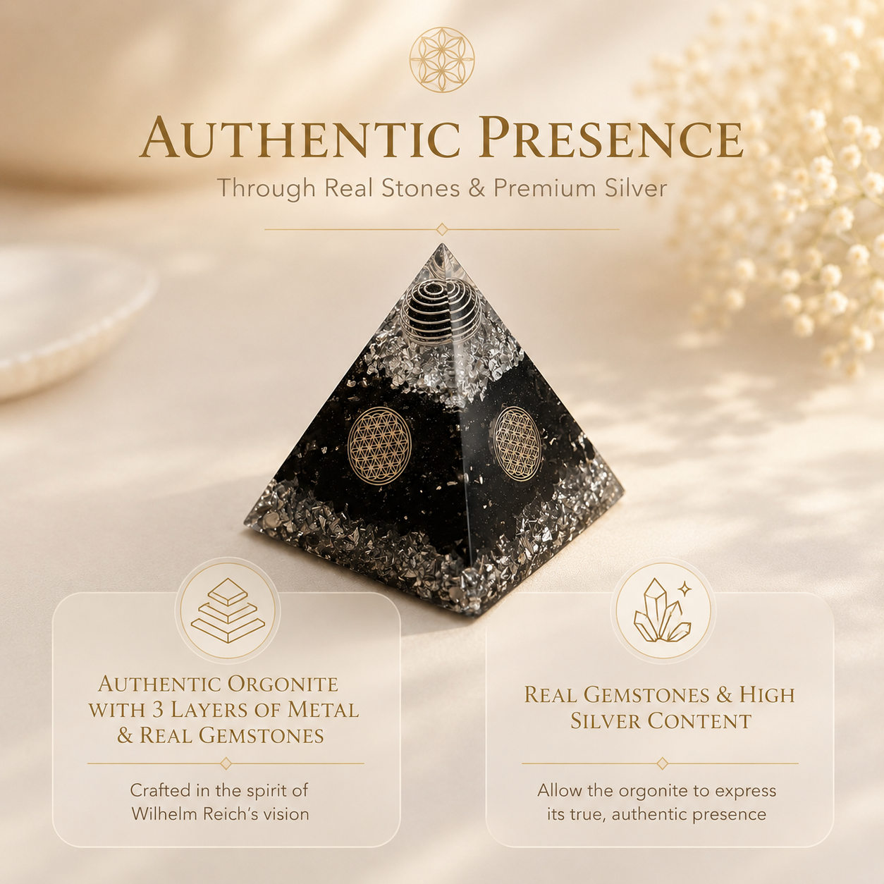 "Save Haven" Orgonite Pyramid