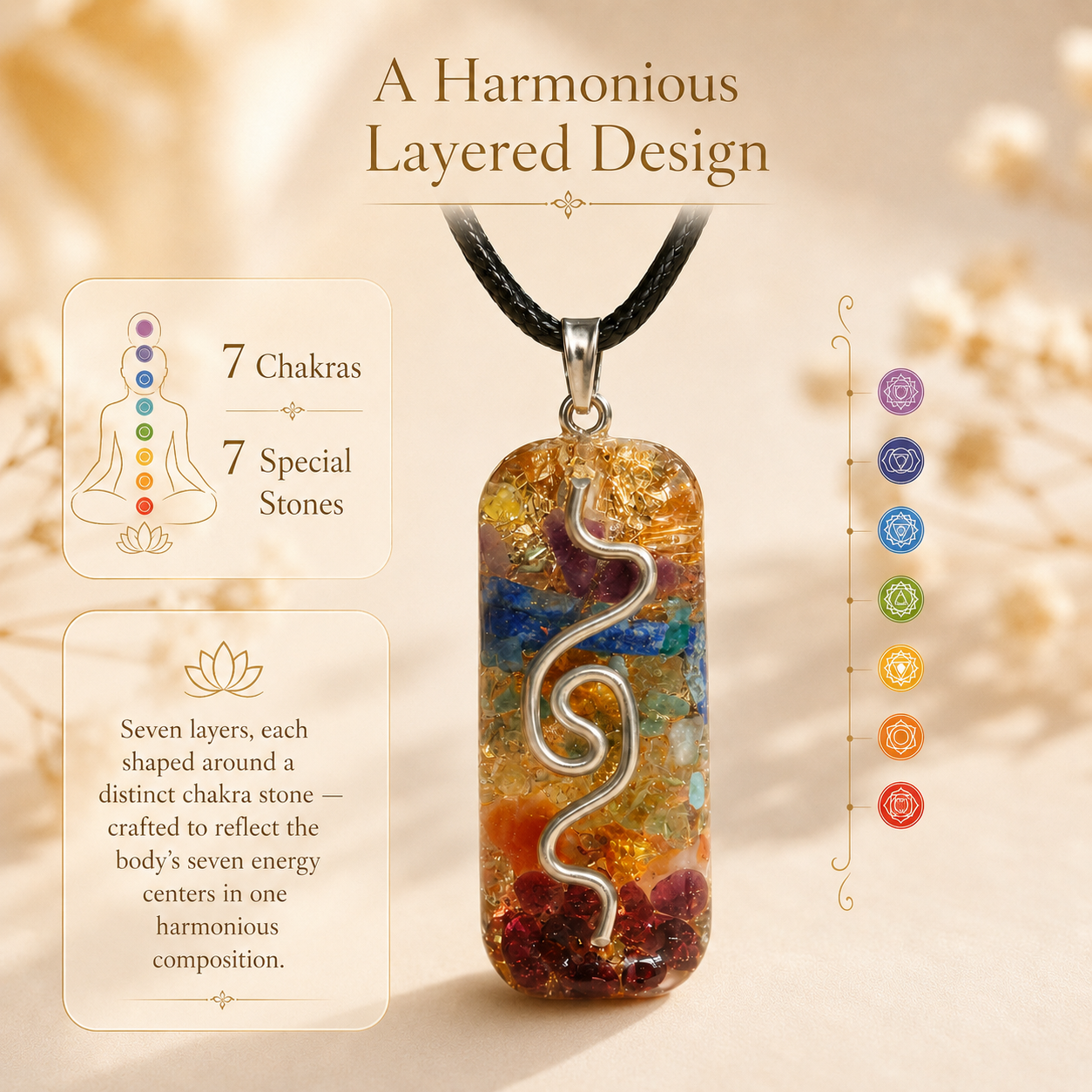 "Chakraflow" Orgonite Pendant