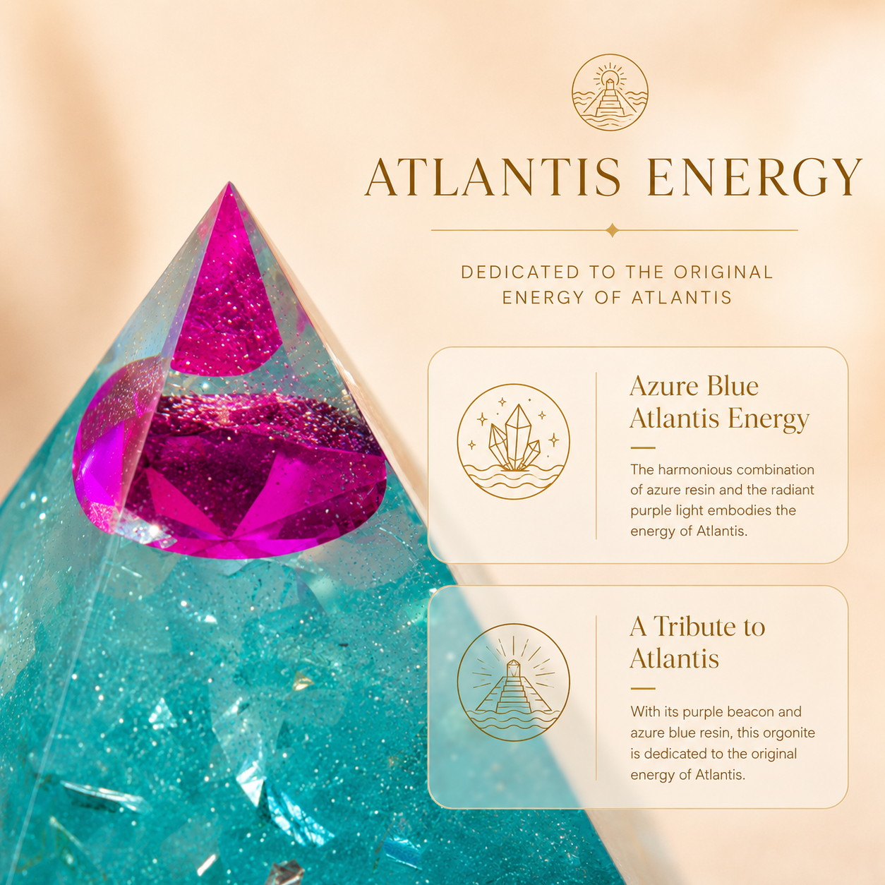 "Eye of Atlantis" Orgonite Pyramid