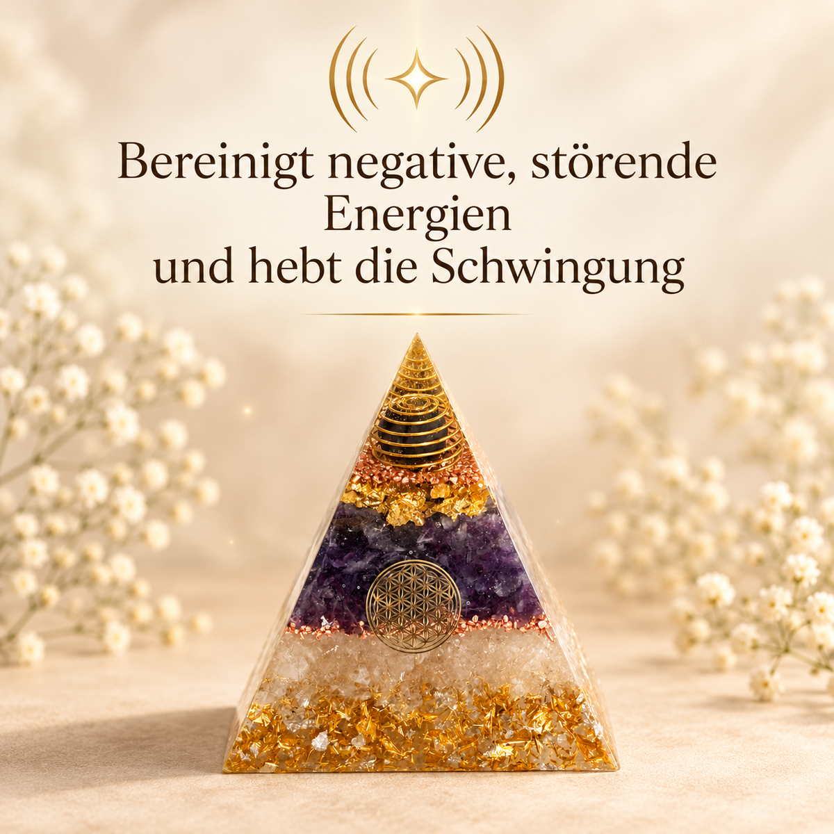 Harmonie Schutz Orgonit-Pyramide