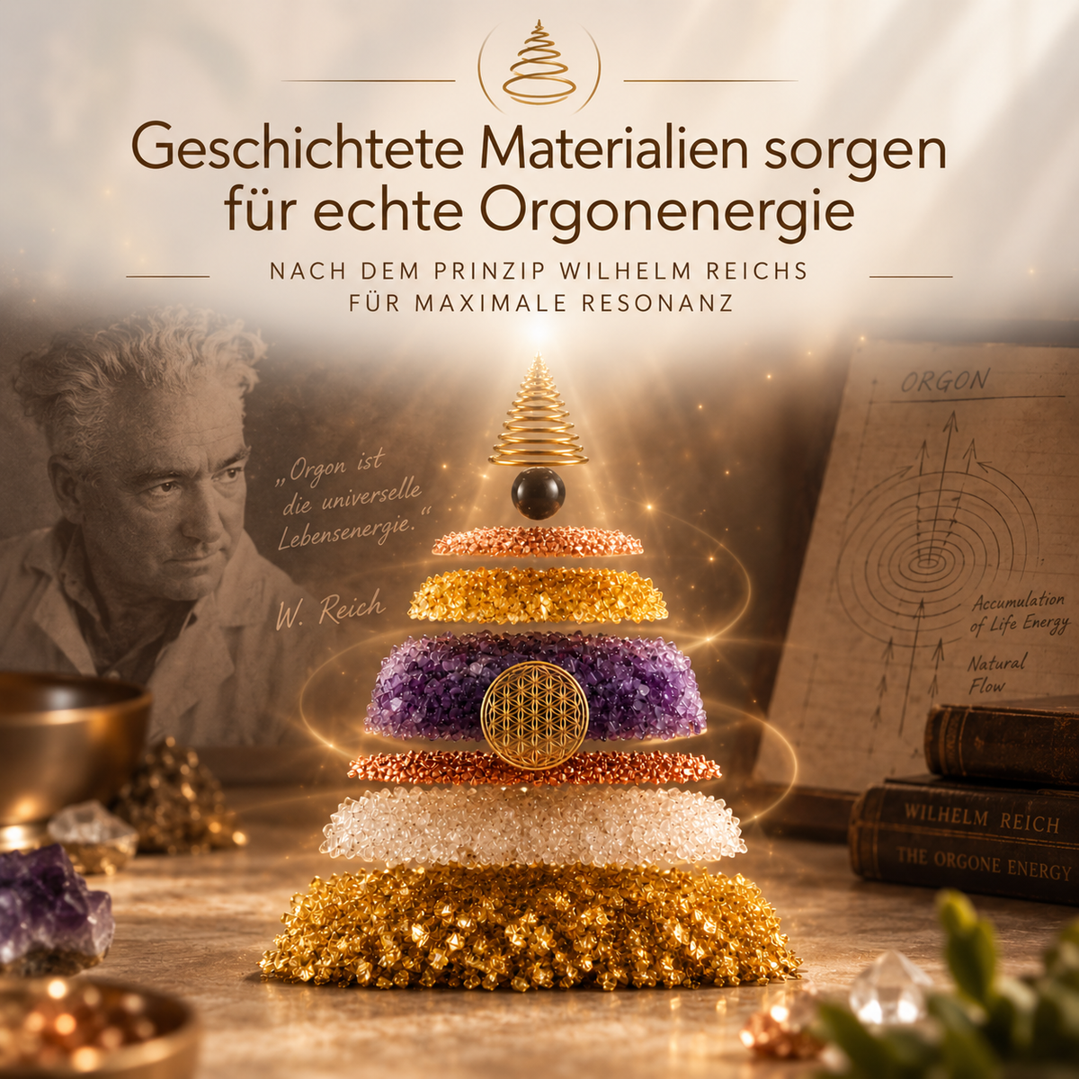 Harmonie Schutz Orgonit-Pyramide