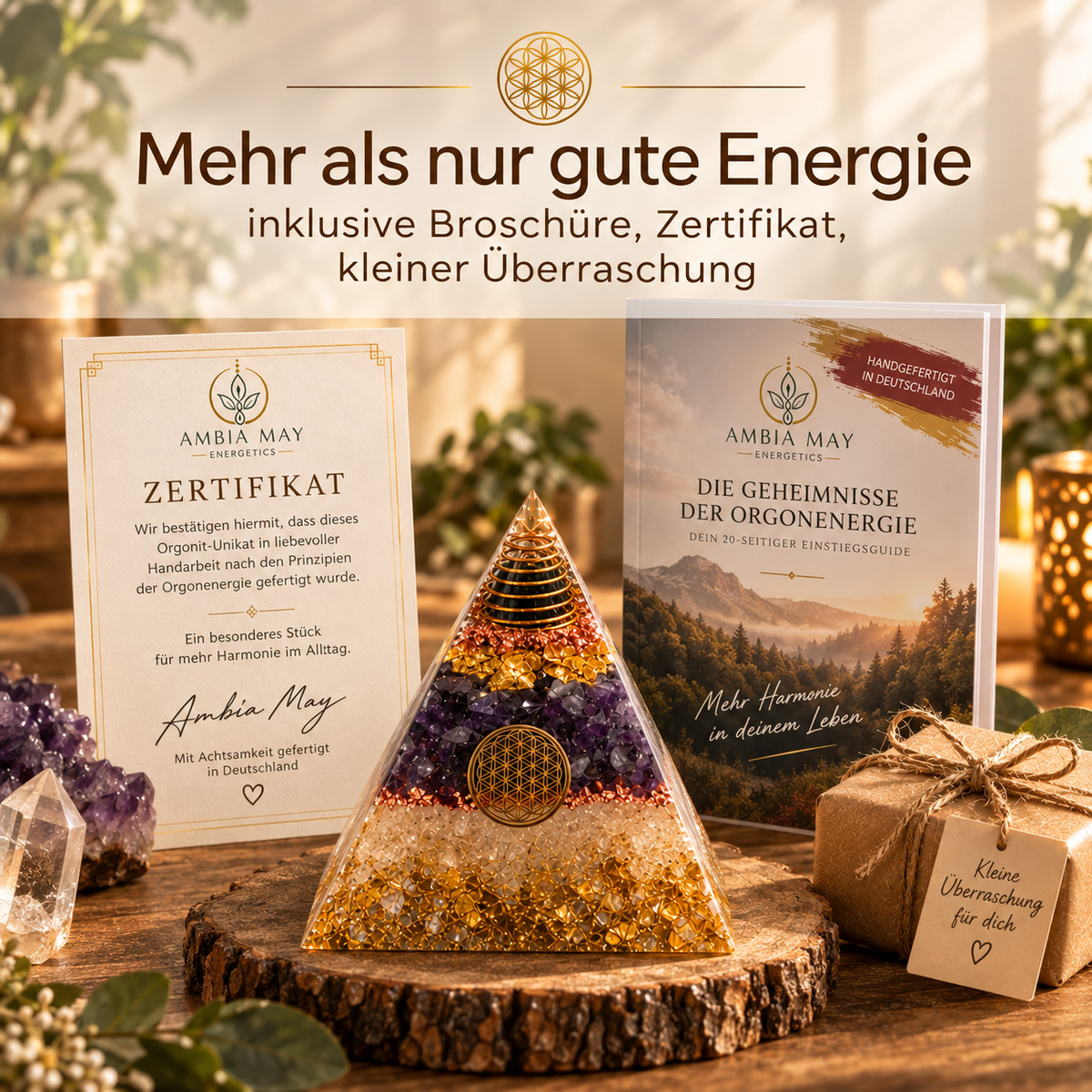 Harmonie Schutz Orgonit-Pyramide
