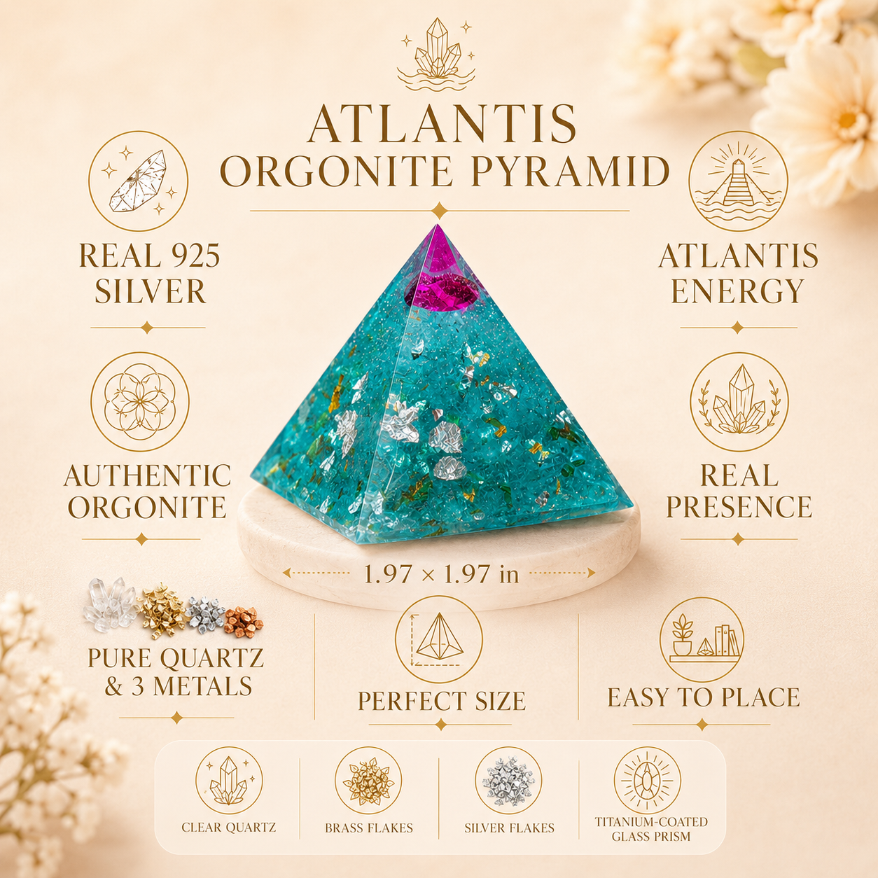 "Eye of Atlantis" Orgonite Pyramid